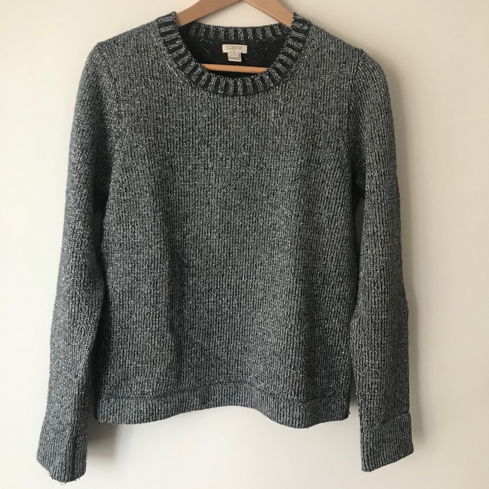 J.Crew lambs wool metallic sweater